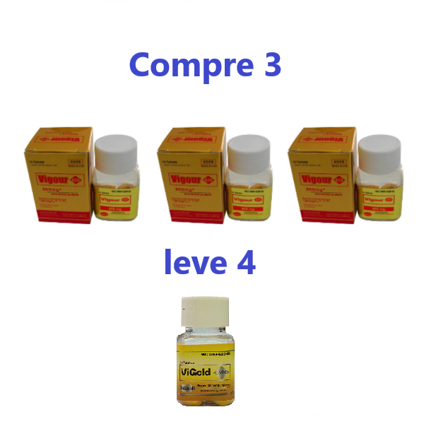 Pack 4 Unid VIGOUR 800mg DOURADO Potenteciador