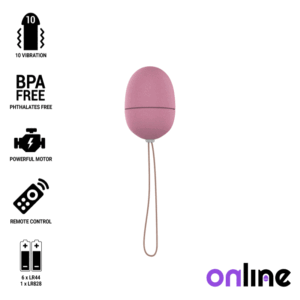 ONLINE- OVO VIBRANTE COM CONTROLE REMOTO S ROSA