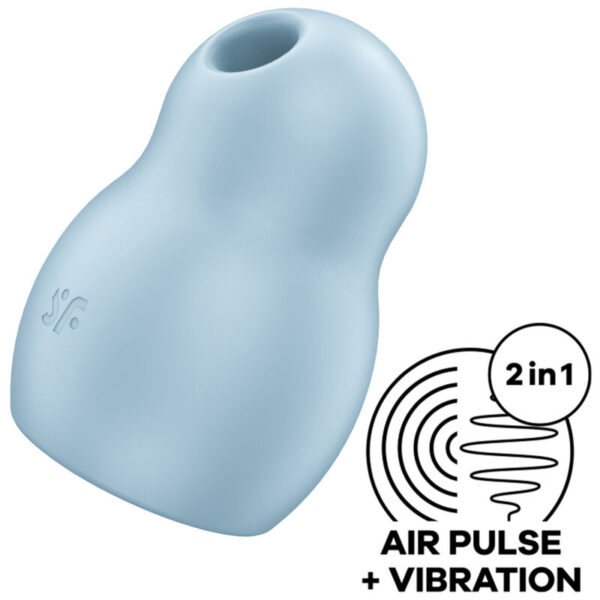 SATISFYER PRO TO GO 1 ESTIMULADOR DE PULSO DE AR DUPLO E VIBRADOR - AZUL