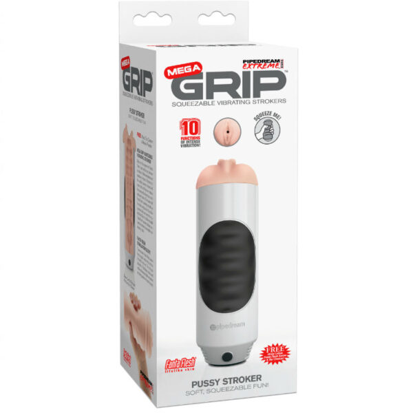 PIPEDREAM EXTREME TOYZ MEGA GRIP VAGINA MASTURBATOR VIBRATOR