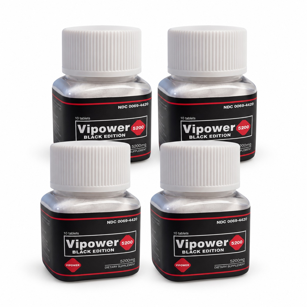 VIPOWER 5200 Black Edition – Pack 4 x 10 comprimidos (40 comprimidos)