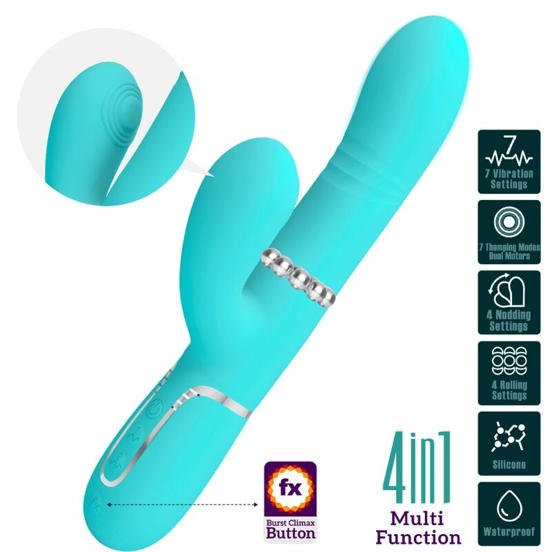 PRETTY LOVE - VIBRADOR MULTIFUNÇÃO G-SPOT AQUA VERDE - Image 3