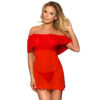 SUBBLIME DRESSES -  SHORT DRESS + THONG RED S / M - Image 3