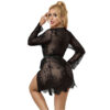 SUBBLIME - 953768 CAMISOLA DE NOITE DE RENDA + TANGA PRETA L/XL - Image 2
