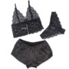 SUBBLIME - 953911 CAMISOLA DE SEDA E RENDA + CALCINHA PRETA S/M - Image 3