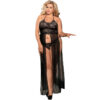 SUBBLIME - QUEEN PLUS VESTIDO PARTE SUPERIOR E THONG SET PRETO - Image 2