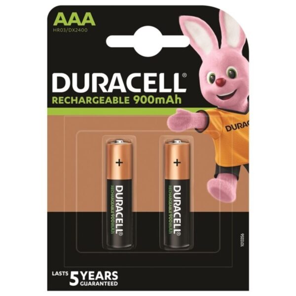 DURACELL - BATERIA RECARREGVEL HR03 AAA 900mAh 2 UNIDADE