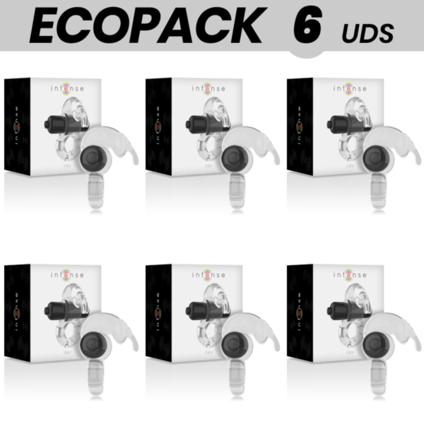 ECOPACK 6 UNIDADES - INTENSE ANEL VIBRADOR TRANSPARENTE FRITURA INTENSA