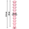 NEBULA SERIES BY IBIZA - MODELO 22 DILDO VIDRO BOROSILICADO ROSA 21.5 CM -O- 2.5 CM - Image 3