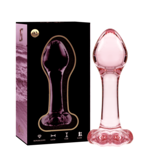 NEBULA SERIES BY IBIZA - MODELO 2 PLUG ANAL VIDRO BOROSILICADO ROSA 11 CM -O- 3.5 CM