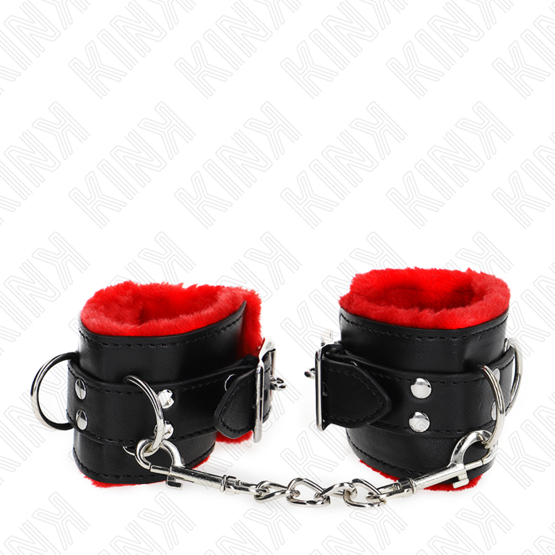 KINK - PULSO FORRO DE PELE COM FUROS QUADRADOS CINTO VERMELHO E PRETO AJUSTÁVEIS 17-29 CM X 6 CM - Image 3