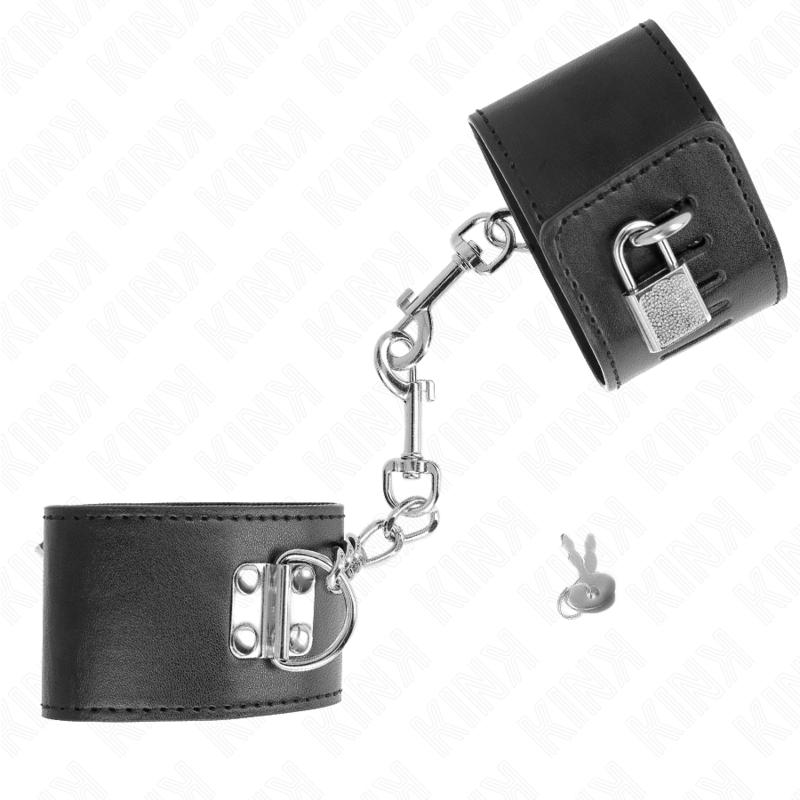 KINK - PULSO COM FECHO DE CADEADO PRETO AJUSTÁVEL 16-23 CM X 5,5 CM - Image 2