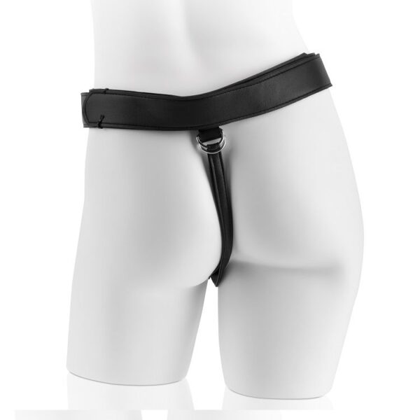 KING COCK - HARNESS COM PÊNIS PRETO REALISTA 22,9 CM