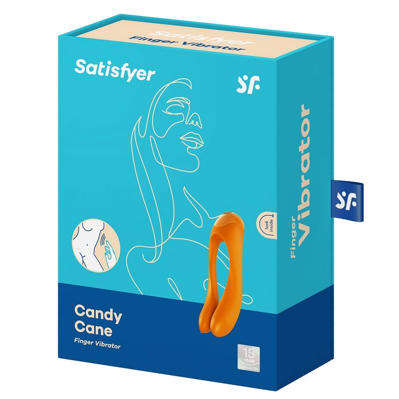 SATISFYER - VIBRADOR DE DEDO CANDY CANE LARANJA - Image 2