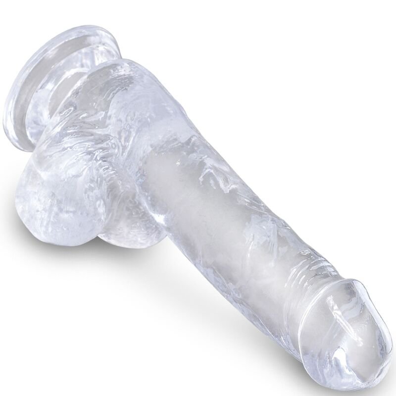 KING COCK - CLEAR PÊNIS REALÍSTICO COM BOLAS 13.5 CM TRANSPARENTE - Image 3