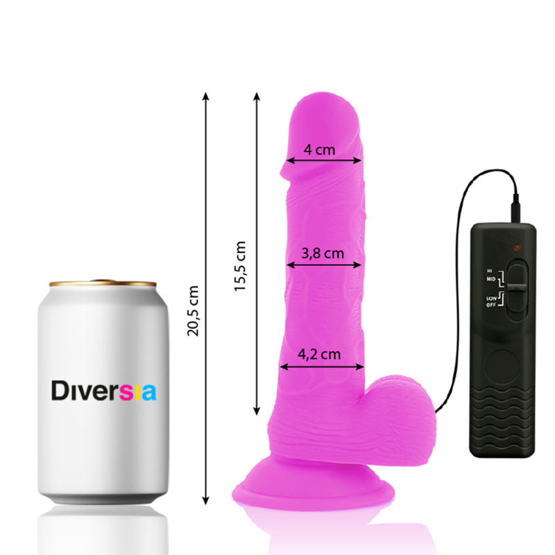 DIVERSIA - FLEXÍVEL VIBRATÓRIO 20,5 CM - ROXO - Image 4