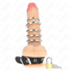 KINK - ANEL DE COURO PARA O PÊNIS COM TIRA DE TRAVA 21 X 2 CM E 5 ANÉIS DE METAL DE 3 CM A 4 CM - Image 2