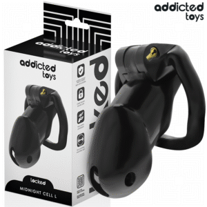 ADDICTED TOYS LOCKED - GAIOLA DE PÊNIS CELL MINDNIGHT TAMANHO L