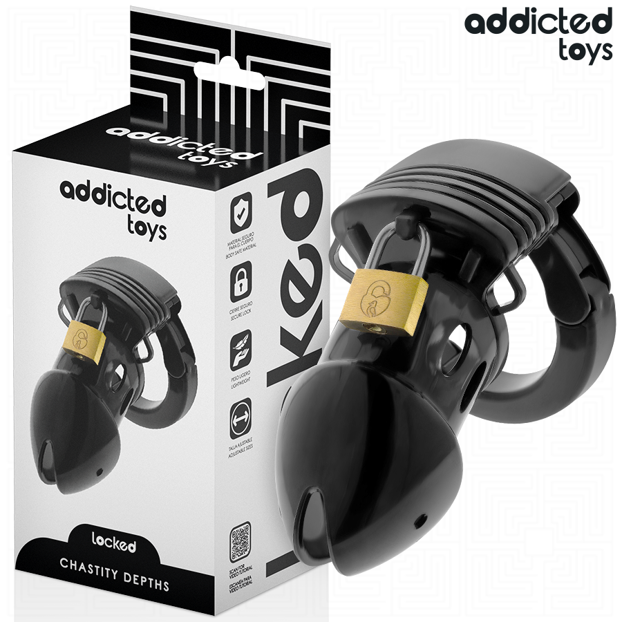 ADDICTED TOYS LOCKED - GAIOLA PARA PÊNIS CHASTITY DEPHHS 7,5 CM - Image 2