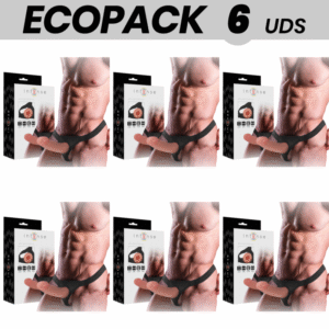 ECOPACK 6 UNIDADES - INTENSE ARNÊS OCO COM DILDO 16 X 3 CM