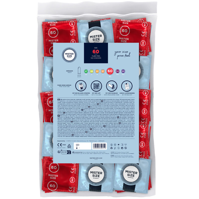 MISTER SIZE - PRESERVATIVO TAMANHO XL 60 MM (100 UNIDADES) - Image 2