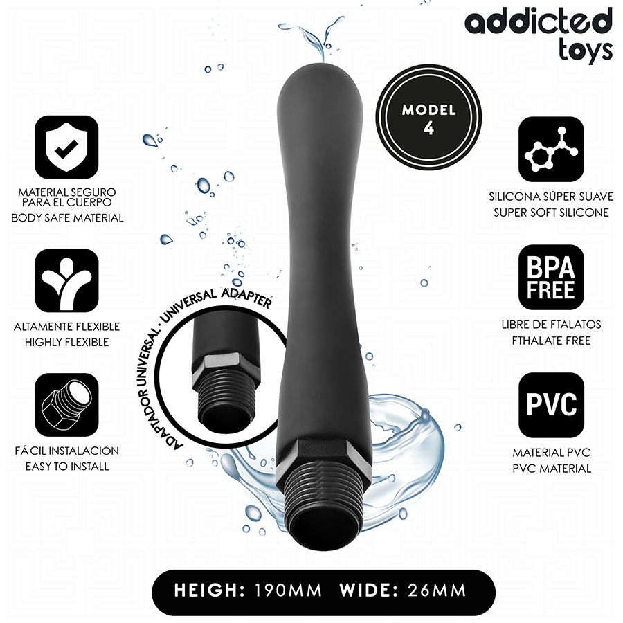 ADDICTED TOYS - LIMPADOR ANAL COM ADAPTADOR UNIVERSAL MODELO 4 - Image 3