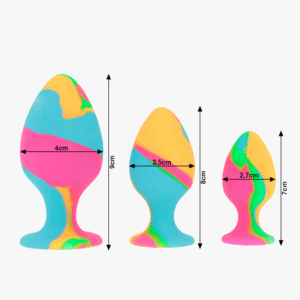 INTENSE - CONJUNTO DE PLUGUES DE SILICONE MULTICOLOR