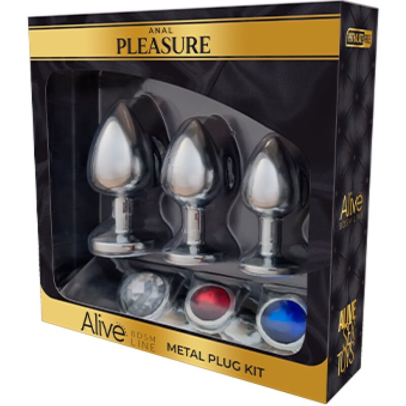 ALIVE - KIT PRAZER ANAL 3 PLUG METAL - Image 2