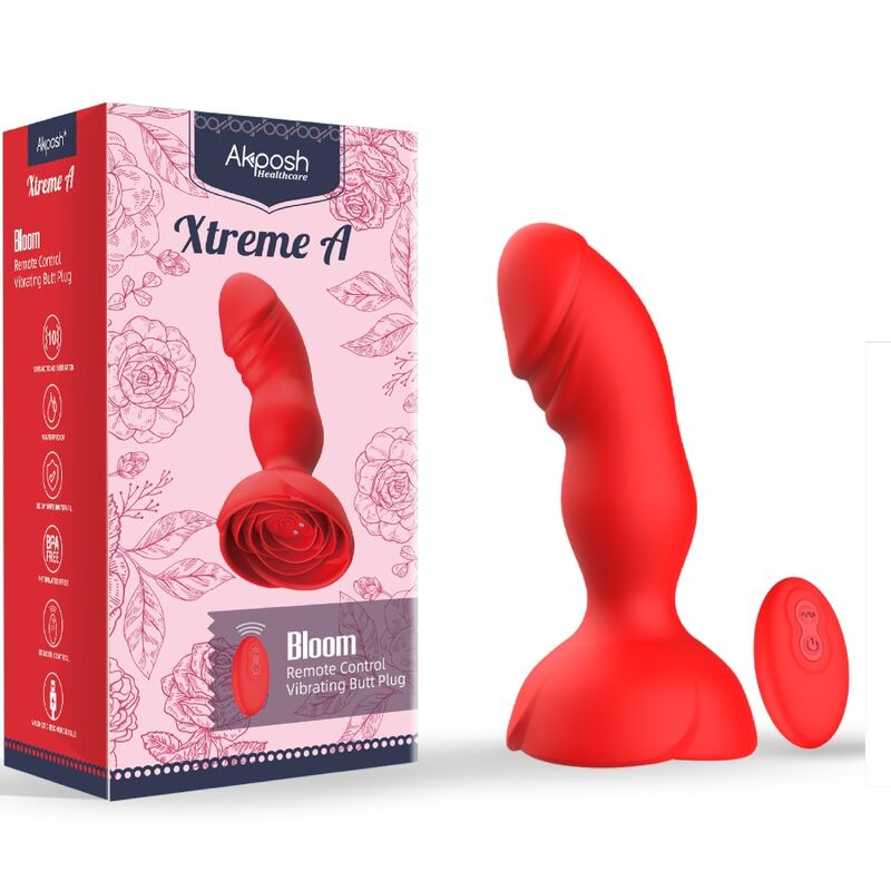 ARMONY - EXTREME A BLOOM VIBRADOR ROSE E PLUG ANAL CONTROLE REMOTO VERMELHO - Image 4