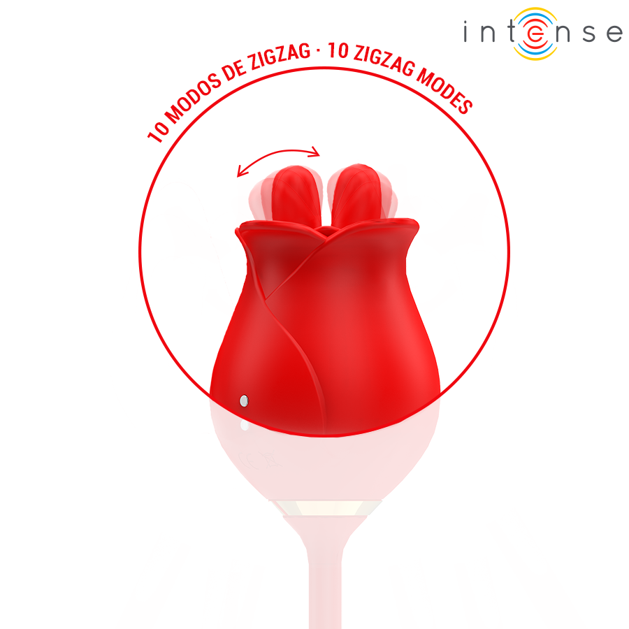 INTENSE - ESTIMULADOR DUPLO DE CLITÓRIS MELANIE COM LÍNGUA EM ZIGZAG - Image 3