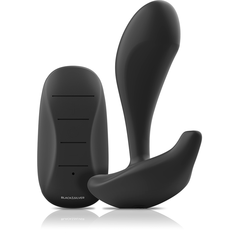 BLACK&SILVER - CONTROLE REMOTO DE SILICONE DWAYNE ANAL PLUG - Image 2