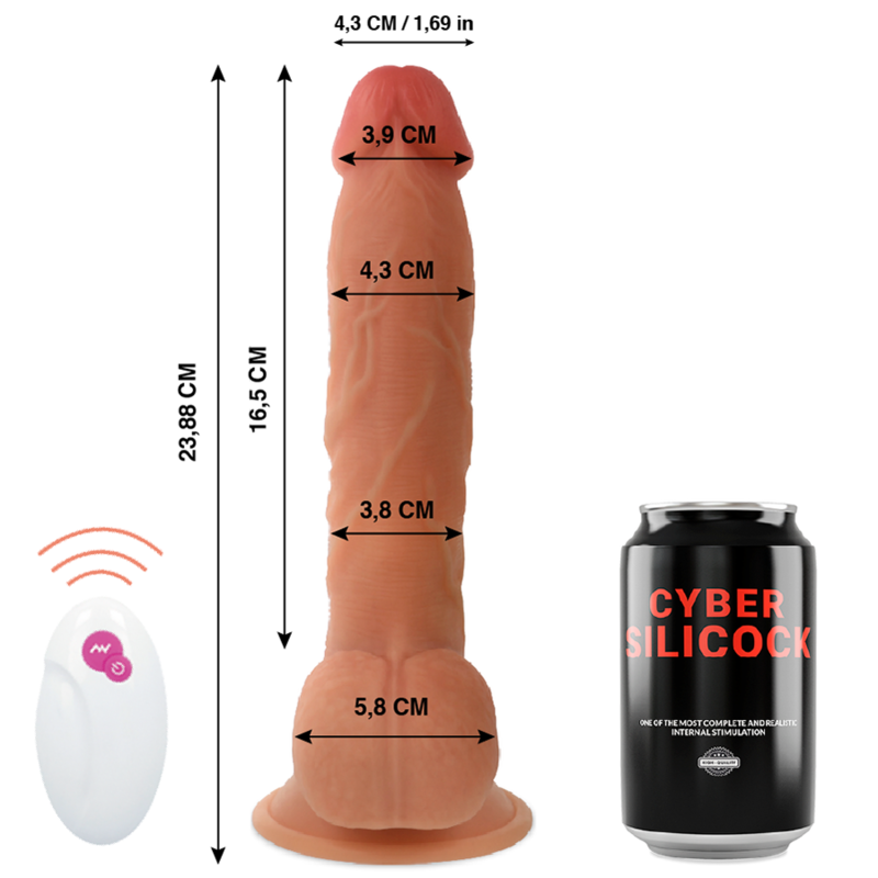 CYBER SILICOCK - CONTROLE REMOTO REALÍSTICO MR JOHN 23.88 CM -O- 4.3 CM - Image 2