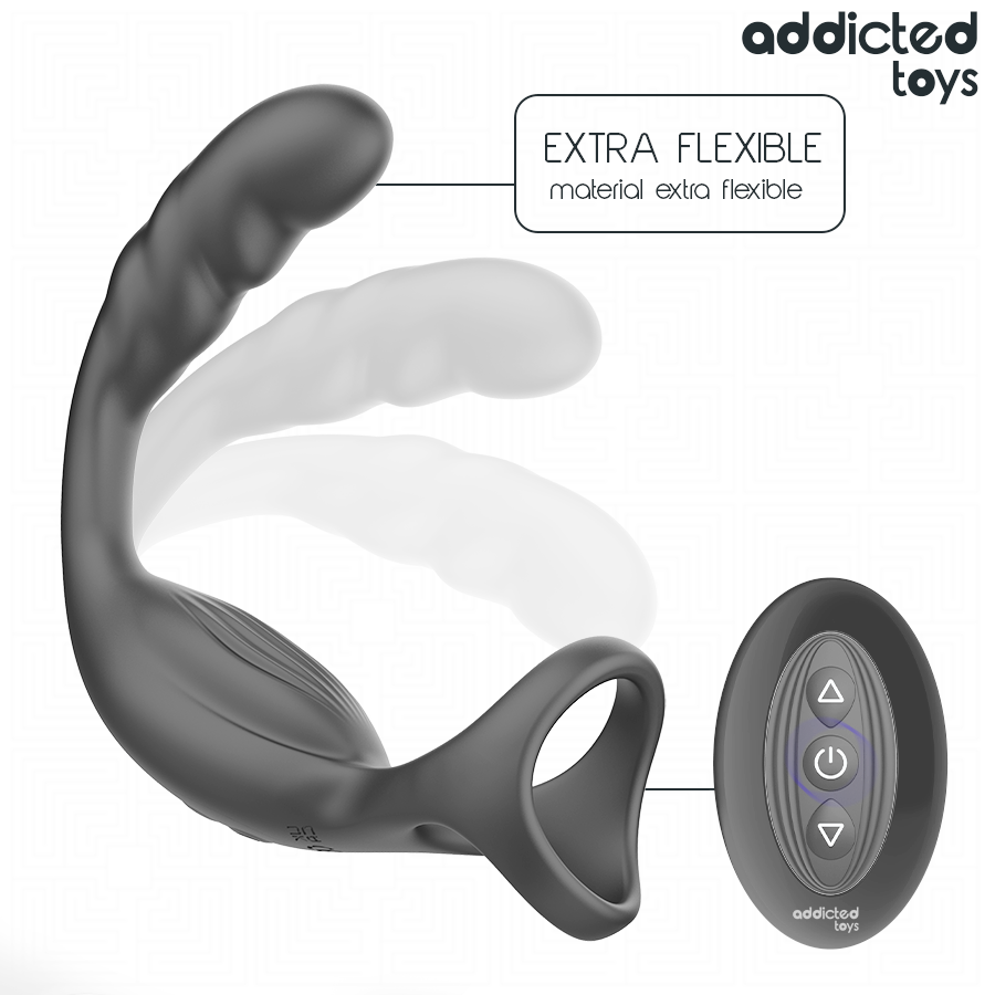 ADDICTED TOYS - ANILLO DOBLE VIBRADOR PROSTÁTICO CONTROL REMOTO - Image 2