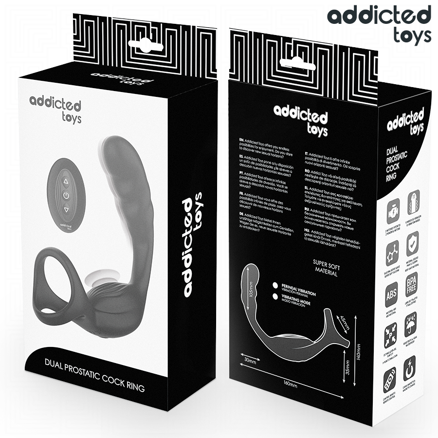 ADDICTED TOYS - ANILLO DOBLE VIBRADOR PROSTÁTICO CONTROL REMOTO - Image 3