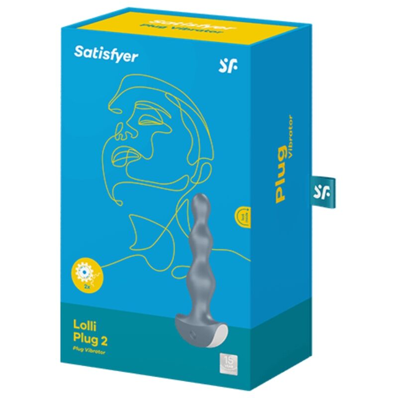 SATISFYER - VIBRADOR LOLLI PLUG 2 PLUG CINZA - Image 3