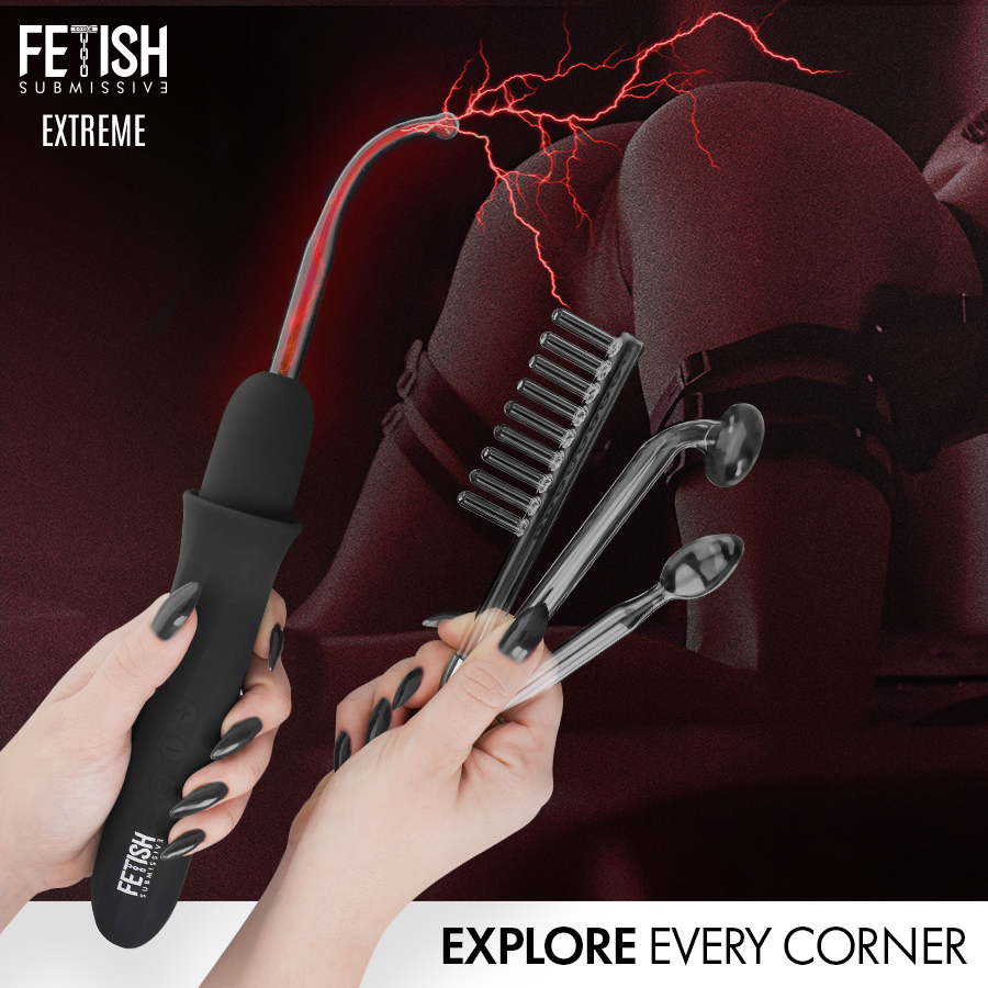 FETISH SUBMISSIVE - VIBRADOR WAND ELECTROESTIMULACIÓN ALTA FRECUENCIA - Image 3
