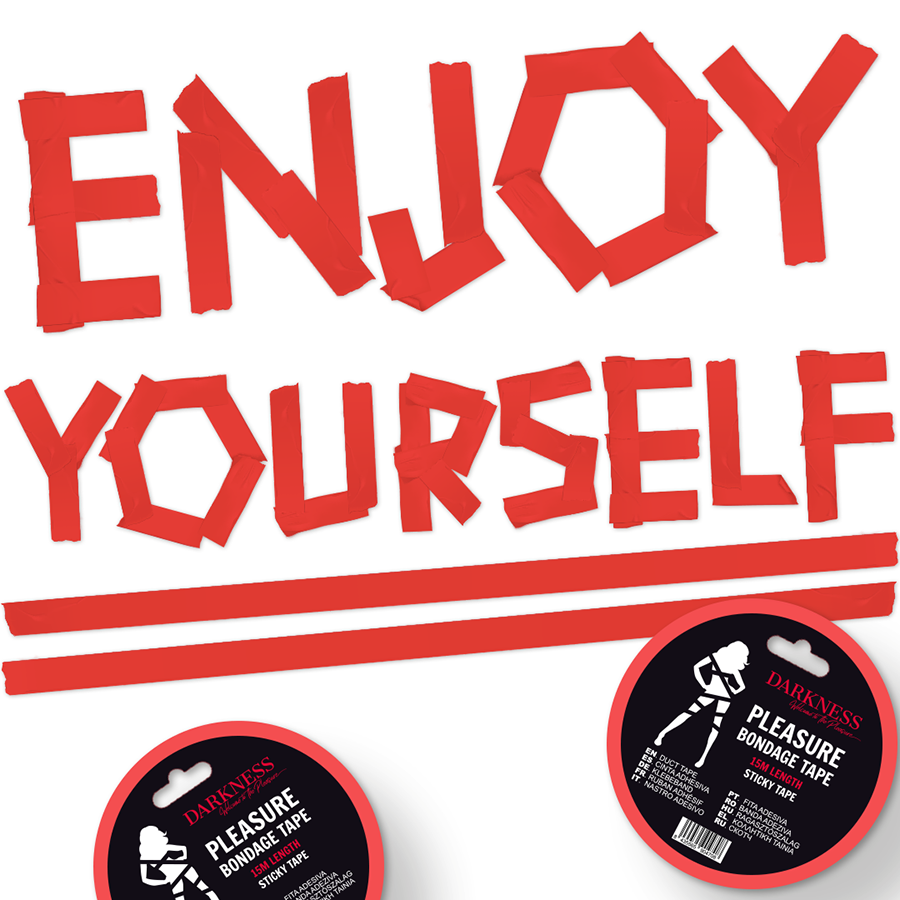 DARKNESS - FITA ADESIVA VERMELHA BONDAGE 15M - Image 2