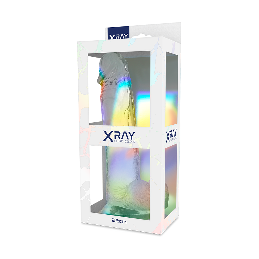 X RAY - DILDO TRANSPARENTE COM BOLAS 22 CM -O- 4.6 CM - Image 2