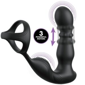 COLEÇÃO ANAL FANTASY ELITE - ANEL ANAL VIBRANTE E MASSAGEADOR COM CONTROLE REMOTO
