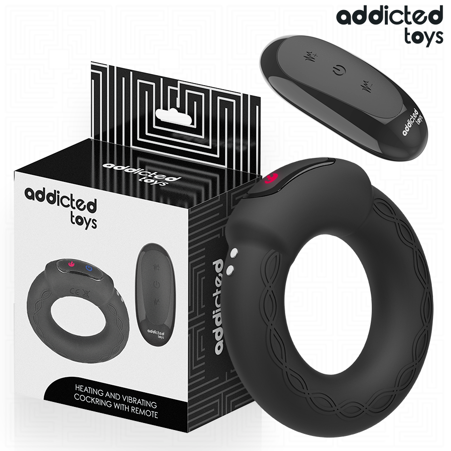 ADDICTED TOYS - ANEL PÊNICO VIBRANTE COM EFEITO DE AQUECIMENTO E CONTROLE REMOTO