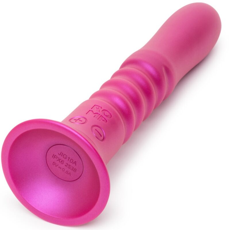 ROMP - JIGGLE VIBRADOR COM MOVIMENTOS PARA CIMA E PARA BAIXO COM VENTOSA ROSA - Image 2