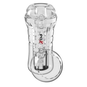 PDX ELITE - VIEWTUBE PLUS STROKER TRANSPARENTE COM ADERÊNCIA FÁCIL E VERSÁTIL 21 CM