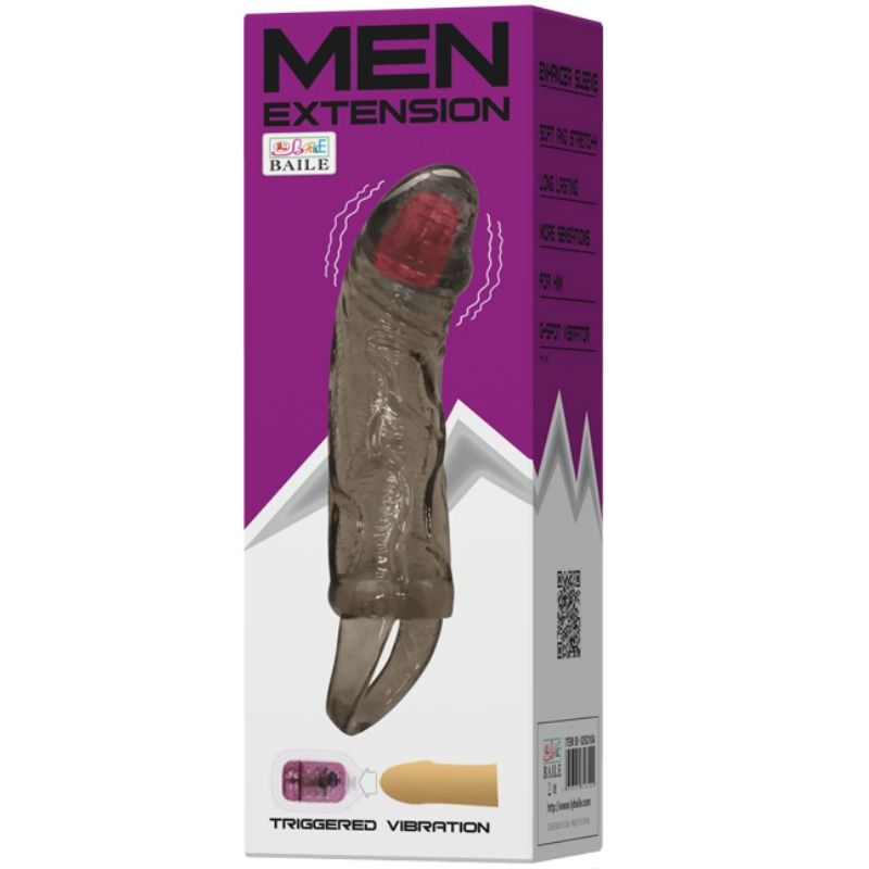 BAILE - BAINHA EXTENSORA DE PÊNIS COM VIBRAO E ALA PARA TESTÍCULOS 13.5 CM - Image 2