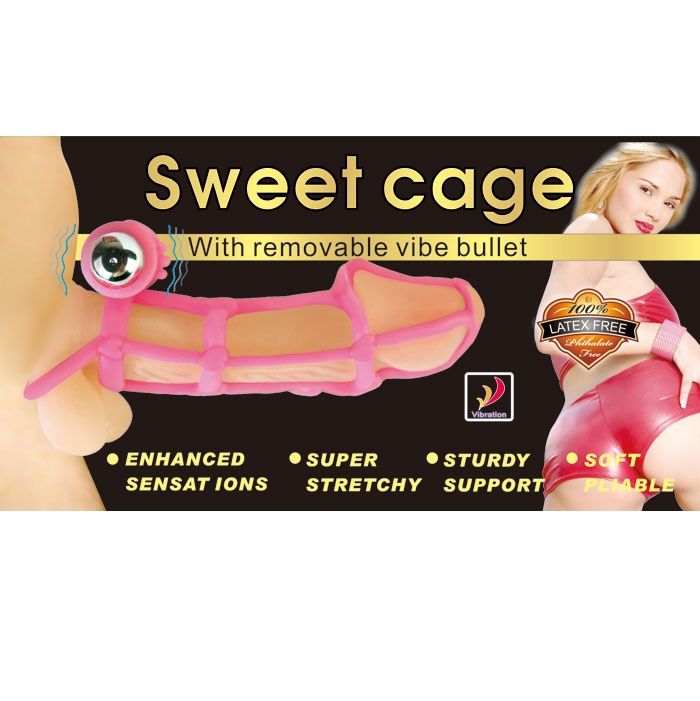 BAILE - CAPA E ANEL DE SILICONE DOCE 10 RITMOS PARA O PÊNIS ROSA - Image 3