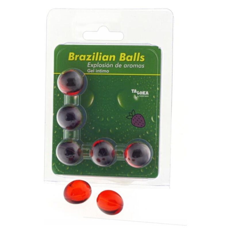 TALOKA - 5 BOLAS BRASILEIRAS GEL ÍNTIMO DE MORANGO - Image 2