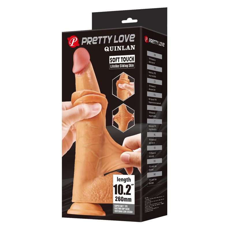 PRETTY LOVE - DILDO REALISTA QUINLAN 26 CM Ø 5,5 CM NATURAL - Image 3