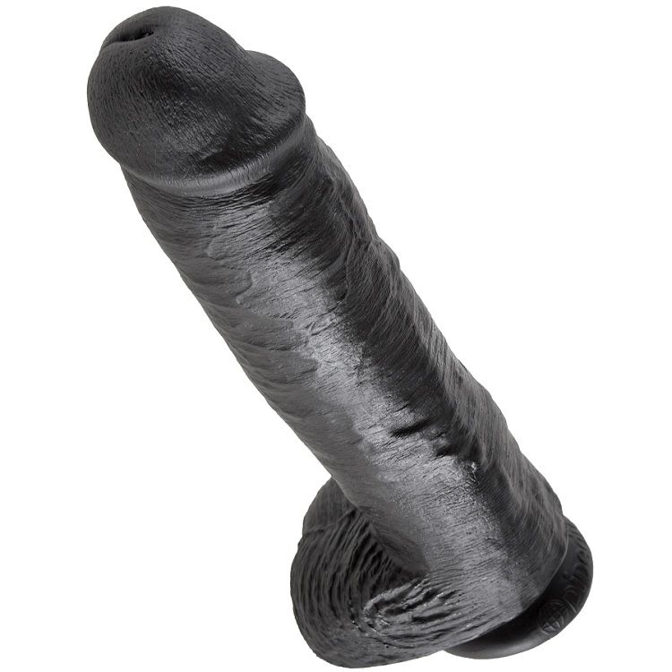 KING COCK - DILDO PRETO COM BOLAS 28 CM - Image 2