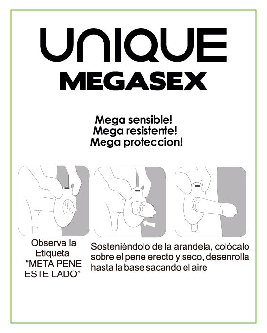 UNIQ - MEGASEX LATEX FREE SENSITIVE CONDOMS 3 UNITS - Image 2