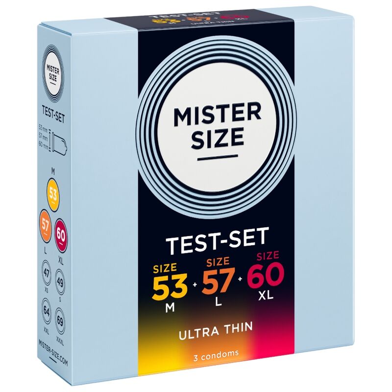 MISTER SIZE - PACOTE DE AMOSTRA DE PRESERVATIVOS TAMANHO 53-57-60 MM (3 UNIDADES) - Image 3