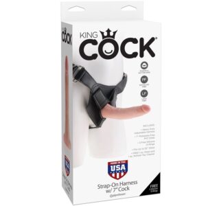 KING COCK - HARNESS COM PÊNIS REALISTA 17,8 CM